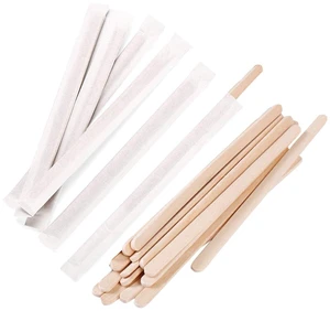 1.8mm Individually Wrapped Coffee Stir Sticks 7 inch 500 Count Extra Thick Heavy Duty Birch Wood - Professional Paper Wrapped Coffee & Tea Stirrers, Snap-Resistant & Eco-Friendly GM1116A 1.8mm Individually Wrapped Coffee Stir Sticks 7 inch 500 Count Extra Thick Heavy Duty Birch Wood - Professional Paper Wrapped Coffee & Tea Stirrers, Snap-Resistant & Eco-Friendly GM1116A