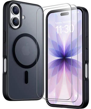 Magnetic for iPhone 17 Case,Black | Translucent Matte Case with 2PCS Tempered Glass Screen Protector Drop Protection Anti-scratched Slim Phone Case Magnetic for iPhone 17 Case,Black | Translucent Matte Case with 2PCS Tempered Glass Screen Protector Drop Protection Anti-scratched Slim Phone Case