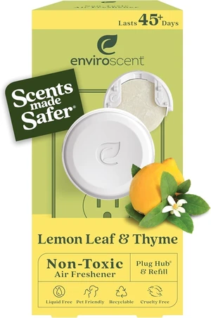 Non-Toxic* Air Freshener Plug-In Plug Hub® Kit for Home, 1 Pack | Non-Toxic* Air Freshener w/ Lemon Leaf & Thyme Scent | Fits Standard Outlets for Daily Use | Pet-Friendly w/ Paper Refill Non-Toxic* Air Freshener Plug-In Plug Hub® Kit for Home, 1 Pack | Non-Toxic* Air Freshener w/ Lemon Leaf & Thyme Scent | Fits Standard Outlets for Daily Use | Pet-Friendly w/ Paper Refill