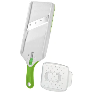 Adjust-A-Slice Mandoline Slicer with Adjustable Thickness | Perfect for Vegetables, Fruits, and More, Includes Hand Guard and Non-Slip Base, Compact Space-Saving Design For Easy Storage Adjust-A-Slice Mandoline Slicer with Adjustable Thickness | Perfect for Vegetables, Fruits, and More, Includes Hand Guard and Non-Slip Base, Compact Space-Saving Design For Easy Storage