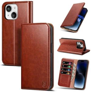 for iPhone 14 Wallet Case with Card Holder,Brown | Magnetic Clasp,RFID Blocking,PU Leather,Flip Folio Shockproof Phone Cover,with Credit Card Slots & Kickstand for Men & Women for iPhone 14 Wallet Case with Card Holder,Brown | Magnetic Clasp,RFID Blocking,PU Leather,Flip Folio Shockproof Phone Cover,with Credit Card Slots & Kickstand for Men & Women