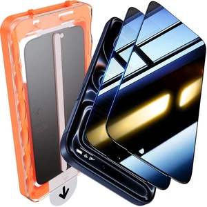 2 Pack for iPhone 17 Pro Privacy Screen Protector | Military Grade Shatterproof, 9H+ Hardness, Tempered Glass, Full Coverage, Easy to install, Privacy Screen for 17 Pro 2 Pack for iPhone 17 Pro Privacy Screen Protector | Military Grade Shatterproof, 9H+ Hardness, Tempered Glass, Full Coverage, Easy to install, Privacy Screen for 17 Pro