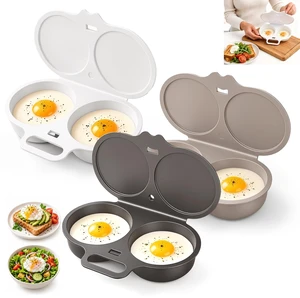 3Pcs Microwave Egg Poacher for 2 Eggs,Microwave Egg Cooker with Lid&Handle | Quick-Heat Nonstick Dual Cavity Microwave Egg Poacher, Quick Oil-Free Cooking, Food-Grade PP & Versatile Kitchen Essential 3Pcs Microwave Egg Poacher for 2 Eggs,Microwave Egg Cooker with Lid&Handle | Quick-Heat Nonstick Dual Cavity Microwave Egg Poacher, Quick Oil-Free Cooking, Food-Grade PP & Versatile Kitchen Essential