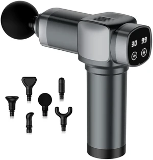 Deep Tissue Massage Gun, Portable Percussion Muscle Massager with 30 Speeds & 6 Attachments, Handheld Electric Back & Neck Massager for Pain Relief Deep Tissue Massage Gun, Portable Percussion Muscle Massager with 30 Speeds & 6 Attachments, Handheld Electric Back & Neck Massager for Pain Relief