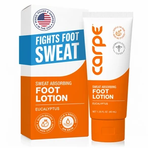 Sweat Absorbing Foot Lotion, Eucalyptus - Fights Sweaty Feet | Dermatologist Recommmended Foot Lotion for Sweaty Feet, Fight Smelly Feet, Prevent Blisters, Quick Drying Eucalyptus Scent Sweat Absorbing Foot Lotion, Eucalyptus - Fights Sweaty Feet | Dermatologist Recommmended Foot Lotion for Sweaty Feet, Fight Smelly Feet, Prevent Blisters, Quick Drying Eucalyptus Scent