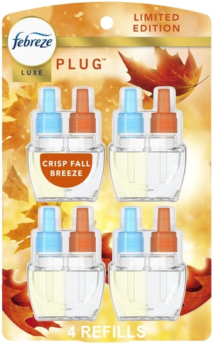 Odor-Fighting Plug in Air Freshener, Scented Oil Refill, Crisp Fall Breeze Scent, 4 Refills Odor-Fighting Plug in Air Freshener, Scented Oil Refill, Crisp Fall Breeze Scent, 4 Refills