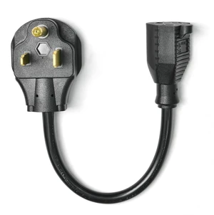 Plug Adapter Cord, 30cm 11.8 Long 14 AWG 2.08mm², NEMA 6-50P NEMA 5-15R Cord Adapter, Not Covert Voltage, Only Change Plug Style