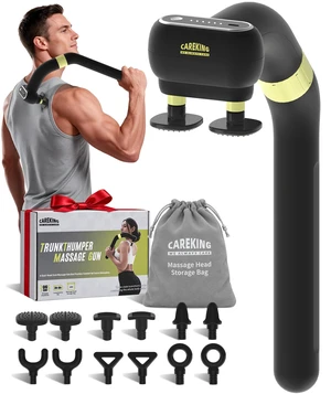 3-in-1 Muscle Massage Gun with Extension Handle, Dual Head Back Massager | Deep tissue pain relief, self back massage tool, handheld massager for shoulder arm leg,hard-to reach areas,FSA -HSA Eligible 3-in-1 Muscle Massage Gun with Extension Handle, Dual Head Back Massager | Deep tissue pain relief, self back massage tool, handheld massager for shoulder arm leg,hard-to reach areas,FSA -HSA Eligible