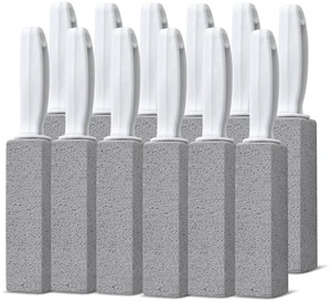 Pumice Stone Toilet Bowl Cleaner, 12 Pack Pumice Stone for Cleaning Toilet with Handle, Bathtubs, Sinks, Grills, Swimming Pools Pumice Stone Toilet Bowl Cleaner, 12 Pack Pumice Stone for Cleaning Toilet with Handle, Bathtubs, Sinks, Grills, Swimming Pools