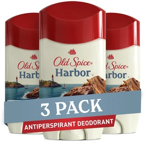 Antiperspirant Deodorant for Men, Harbor Scent, 2.6 oz Pack of 3 | Dry Feel | Coastal Breeze Notes | 24/7 Sweat & Odor Protection | 24/7 Freshness | Skin Conditioners | Fresher Collection