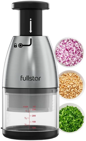 Hand Chopper, Manual Vegetable & Onion Chopper, 1 Cup Container | Easy to Use, Compact & Manual Vegetable, Herb & Nut Chopper, No BPA, Dishwasher Safe, Non-Slip Base, with Safety Lock Feature Hand Chopper, Manual Vegetable & Onion Chopper, 1 Cup Container | Easy to Use, Compact & Manual Vegetable, Herb & Nut Chopper, No BPA, Dishwasher Safe, Non-Slip Base, with Safety Lock Feature