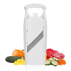 Borner PowerLine Wave Waffle Cutter Mandoline Slicer for Potato, Veggie, and Fruit Create Attractive Waffle Cuts for Apples, Potatoes, and More White Borner PowerLine Wave Waffle Cutter Mandoline Slicer for Potato, Veggie, and Fruit Create Attractive Waffle Cuts for Apples, Potatoes, and More White