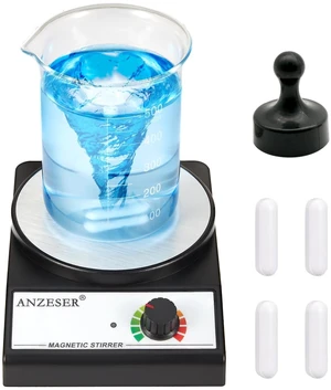Magnetic Stirrer Set Corrosion-Resistant Magnetic Stir Plate (Non-Heating) | with Stir Bar Retriever, with 4 Stir Bars, Max 3000 mL Stirring Capacity Magnetic Mixer, Max 3000 RPM Lab Stirrer Magnetic Stirrer Set Corrosion-Resistant Magnetic Stir Plate (Non-Heating) | with Stir Bar Retriever, with 4 Stir Bars, Max 3000 mL Stirring Capacity Magnetic Mixer, Max 3000 RPM Lab Stirrer