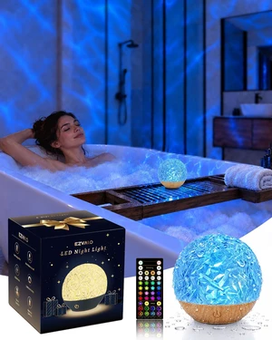 Waterproof Shower Lamp, LED Shower Light for Inside Shower | Rechargeable Ocean Wave Light with 16 Colors, Remote & Touch Control, Cordless Mood Lighting for Bathroom, Bathtub Decor Waterproof Shower Lamp, LED Shower Light for Inside Shower | Rechargeable Ocean Wave Light with 16 Colors, Remote & Touch Control, Cordless Mood Lighting for Bathroom, Bathtub Decor