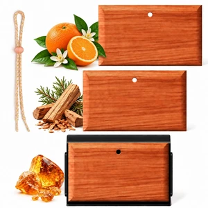 Car Air Freshener 3 Pack Long Lasting Car Odor Eliminator for Visor Clip | Wood Air Fresheners Refill, Variety Scent Starter Kit, Vehicle Scent Diffuser Men&Women Car Air Freshener 3 Pack Long Lasting Car Odor Eliminator for Visor Clip | Wood Air Fresheners Refill, Variety Scent Starter Kit, Vehicle Scent Diffuser Men&Women