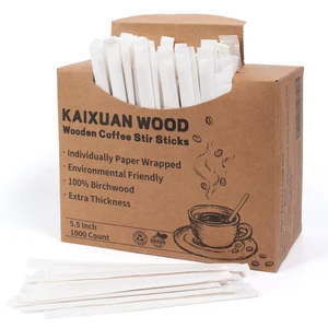 Coffee Stirrers 1000pcs Individually Wrapped Coffee Stirrers Wood - 5.5 Inch Disposable Wooden Stir Sticks for Coffee, Cocktail and Hot Drinks Coffee Stirrers 1000pcs Individually Wrapped Coffee Stirrers Wood - 5.5 Inch Disposable Wooden Stir Sticks for Coffee, Cocktail and Hot Drinks