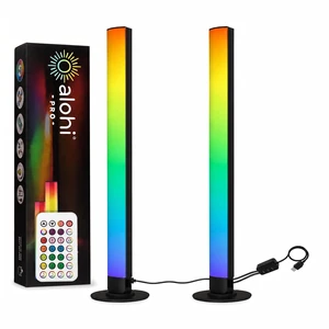 RGB Smart LED Desk Light Bars for Gaming, Party, Home Office, PC, Living Room & Ambient Lighting, Music Sync, Cool Lighting Gifts (Remote Control, 2-Pack) RGB Smart LED Desk Light Bars for Gaming, Party, Home Office, PC, Living Room & Ambient Lighting, Music Sync, Cool Lighting Gifts (Remote Control, 2-Pack)