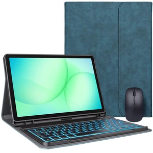 for Galaxy Tab A11/ A9 Plus case with Keyboard 10.9inch | Mouse and 7 Color Rainbow Backlight Magnetic Keyboard,PU Leather Cover with Pencil Holder for Galaxy A11+/A9+,Green for Galaxy Tab A11/ A9 Plus case with Keyboard 10.9inch | Mouse and 7 Color Rainbow Backlight Magnetic Keyboard,PU Leather Cover with Pencil Holder for Galaxy A11+/A9+,Green