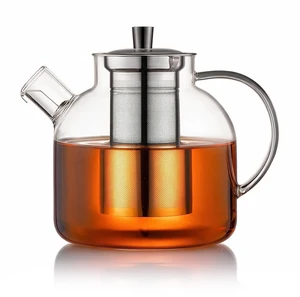 1500ml(50oz) Glass Teapot with Removable Infuser, Stovetop Safe Large Tea Pot, Blooming and Loose Leaf Hand Crafted Kettle for Women and Adult with Stainless Infuser 1500ml(50oz) Glass Teapot with Removable Infuser, Stovetop Safe Large Tea Pot, Blooming and Loose Leaf Hand Crafted Kettle for Women and Adult with Stainless Infuser
