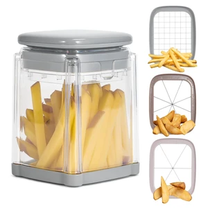 French Fry Cutter 3 in 1 Potato Onion Chopper Multifunction Egg Apple Slicer Kitchen Vegetable Cutter Dicer for Cucumber, Tomato, Zucchini, Carrot, Citrus Stainless Steel Blade French Fry Cutter 3 in 1 Potato Onion Chopper Multifunction Egg Apple Slicer Kitchen Vegetable Cutter Dicer for Cucumber, Tomato, Zucchini, Carrot, Citrus Stainless Steel Blade