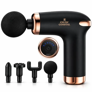 Massage Gun - Handheld Muscle Massager, 6 Speed, 4 Heads, USB-C, Black | Cordless & Portable Lightweight Design For Athletes, Travelers And Office Users Seeking Muscle Relaxation Massage Gun - Handheld Muscle Massager, 6 Speed, 4 Heads, USB-C, Black | Cordless & Portable Lightweight Design For Athletes, Travelers And Office Users Seeking Muscle Relaxation