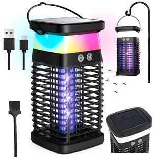 Solar Bug Zapper 4200V Mosquito Killer for Indoor & Outdoor | 4000mah USB Rechargeable Battery, Fly Trap for Gnat, Fruit Fly, Moths, Portable Pest Control for Camping, Garden, Patio Solar Bug Zapper 4200V Mosquito Killer for Indoor & Outdoor | 4000mah USB Rechargeable Battery, Fly Trap for Gnat, Fruit Fly, Moths, Portable Pest Control for Camping, Garden, Patio