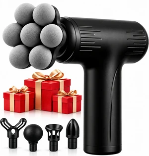 Massage Gun with Wide-Coverage Head & Carrying Case for Massage Massage Gun with Wide-Coverage Head & Carrying Case for Massage