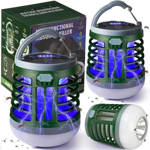 2 Pcs 3 in 1 Bug Zapper USB Rechargeable LED Camp Lantern, Green | Waterproof, Portable Mosquito Repellent, Outdoor, Indoor, SOS Emergency Light for Home, Backyard, Patio 2 Pcs 3 in 1 Bug Zapper USB Rechargeable LED Camp Lantern, Green | Waterproof, Portable Mosquito Repellent, Outdoor, Indoor, SOS Emergency Light for Home, Backyard, Patio