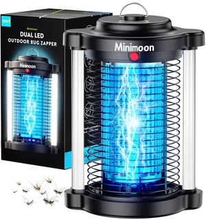 Bug Zapper Outdoor, Upgraded Mosquito Zapper with Dual LED Light, 4200V Fly Zapper, 15W Electric Fly Traps Outdoor, IPX4, 8.2Ft Cord, Insect Trap for Yard, Backyard, Patio