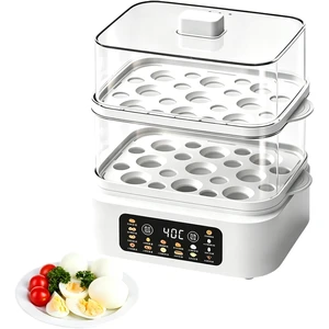 Rapid Egg Cooker, 18 Egg Capacity Electric Egg Poacher with Auto Shut-Off Timer, Cooks soft, medium, or hard-boiled eggs, for Poached Eggs & Vegetable Steamer, Single or Double Layer Use Rapid Egg Cooker, 18 Egg Capacity Electric Egg Poacher with Auto Shut-Off Timer, Cooks soft, medium, or hard-boiled eggs, for Poached Eggs & Vegetable Steamer, Single or Double Layer Use