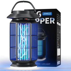Bug Zapper Indoor & Outdoor, Fly Trap with Built-in LED Light | High Voltage, Electric Mosquito Zapper, 1/4 Acre, 5.5ft Cord, Waterproof Flying Insect Zapper for Home, Patio & Garden, Black