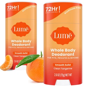 Whole Body Deodorant - Solid Stick - 2.6 oz, 2 pk (Clean Tangerine) | 72-Hour Odor Control, Aluminum & Baking Soda Free, Skin-Safe, Whole-Body Deodorant for Women