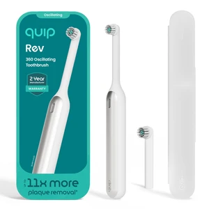 Rev Oscillating Electric Toothbrush, Mirror Mount, Travel, Silver | Pressure Sensor, 3 Intensities, Rotating Brush Head, 30-Day Battery Life, 2-Min Timer, Travel Case, Mirror Mount Rev Oscillating Electric Toothbrush, Mirror Mount, Travel, Silver | Pressure Sensor, 3 Intensities, Rotating Brush Head, 30-Day Battery Life, 2-Min Timer, Travel Case, Mirror Mount