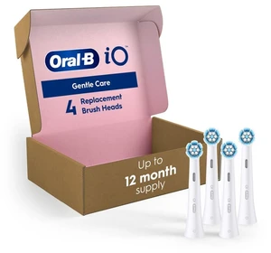 iO Series Gentle Care Electric Toothbrush Replacement Brush Heads for an Oral-B Electric Toothbrush, 4 Count, White