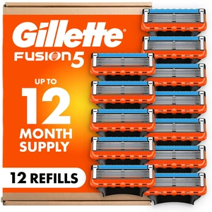 Fusion5 Mens Razor Blade Refills, 12 Count, Lubrastrip for a More Comfortable Shave Fusion5 Mens Razor Blade Refills, 12 Count, Lubrastrip for a More Comfortable Shave