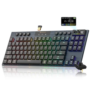Immersion A3 Low Profile Wireless Mechanical Keyboard, Tactile | Bluetooth 5.0/2.4GHz/USB C, Hot Swappable, RGB Backlit, TFT Screen, 5800mAh Battery, Aluminum, for PC/MAC Immersion A3 Low Profile Wireless Mechanical Keyboard, Tactile | Bluetooth 5.0/2.4GHz/USB C, Hot Swappable, RGB Backlit, TFT Screen, 5800mAh Battery, Aluminum, for PC/MAC