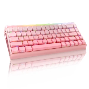 Aula Hero68HE Gaming Mechanical Keyboard with Magnetic Switches - 8KHz, 128K Rapid Trigger, Wired RGB, Water-Resistant (Pink Gradient)