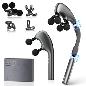Multi-Head Massage Gun Deep Tissue, Detachable, Model MG201 | Large Coverage, Extension Handle, Handheld Alternating Percussion Back Massager Gun for Pain Relief, Gift for Men Women