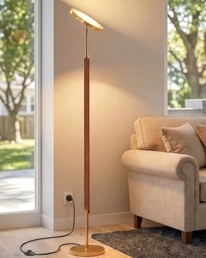 Wood LED Torchiere Floor Lamp with Remote, 3000LM Dimmable | 69" Tall Uplight, 2700K-6500K Color Temperature, 1-Hour Timer, Eye-Caring Lighting, For Living Room, Bedroom & Office Wood LED Torchiere Floor Lamp with Remote, 3000LM Dimmable | 69" Tall Uplight, 2700K-6500K Color Temperature, 1-Hour Timer, Eye-Caring Lighting, For Living Room, Bedroom & Office