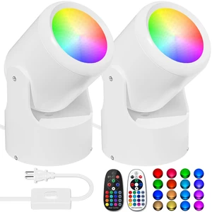 Uplights Indoor 6W,16 Static Colors,4 Dynamic Modes,5Level Brightness | Spotlight Indoor with 2 Remote Floor Light Color Changing Christmas Decorations uplighting for Plant ,Pictur, Events 2 Pack Uplights Indoor 6W,16 Static Colors,4 Dynamic Modes,5Level Brightness | Spotlight Indoor with 2 Remote Floor Light Color Changing Christmas Decorations uplighting for Plant ,Pictur, Events 2 Pack