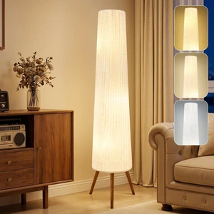 60 Inch Oatmeal Wood Floor Lamp, Color Temperature Adjustable | Softlighting Corner Lamp, 3 Bulbs Standing Lamp, Creative Ambient Light for Living Room Bedroom&Office-Bulbs Included 60 Inch Oatmeal Wood Floor Lamp, Color Temperature Adjustable | Softlighting Corner Lamp, 3 Bulbs Standing Lamp, Creative Ambient Light for Living Room Bedroom&Office-Bulbs Included