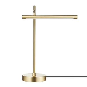 52889 West 15" LED Integrated Desk Lamp, Matte Brass, 200 Lumens, Dimmer Rotary Switch 52889 West 15" LED Integrated Desk Lamp, Matte Brass, 200 Lumens, Dimmer Rotary Switch