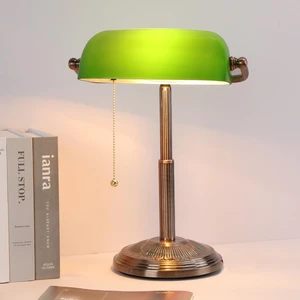 Bankers Desk Lamp, Pull Chain Switch (Copper+Green) | Retro Lamp, Vintage Lamp for Home Office Bankers Desk Lamp, Pull Chain Switch (Copper+Green) | Retro Lamp, Vintage Lamp for Home Office