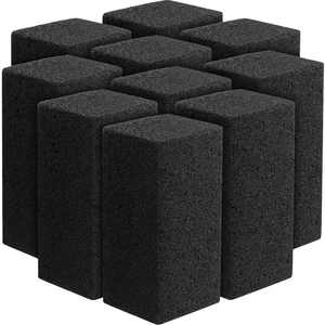 10 Pieces Commercial Grill Cleaning Brick Pumice Stone Bulk,Black | Heavy Duty Reusable Blocks, For Restaurant Griddles Flat Tops, Cleans BBQ Grates Outdoor Grills, Removes Tough Grease 10 Pieces Commercial Grill Cleaning Brick Pumice Stone Bulk,Black | Heavy Duty Reusable Blocks, For Restaurant Griddles Flat Tops, Cleans BBQ Grates Outdoor Grills, Removes Tough Grease