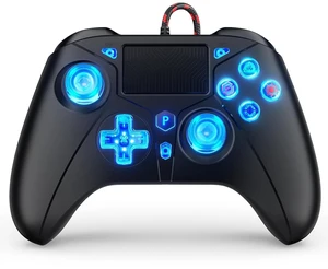 Wired Controller for PS5/PS4/PC, Gaming Controllers, Gamepad with Dual Vibration 6-axis Gyroscope Support Turbo Macro Multi Touch Pad 3.5mm Audio Jack Wired Controller for PS5/PS4/PC, Gaming Controllers, Gamepad with Dual Vibration 6-axis Gyroscope Support Turbo Macro Multi Touch Pad 3.5mm Audio Jack