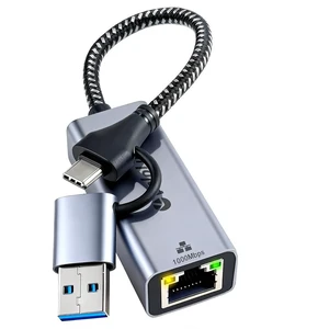 Ethernet to USB Adapter, 1Gbps USB to RJ45 Gigabit LAN, USB 3.0 Ethernet Adapter Compatibility 10/100/1000Mbps. Compatible with Laptops, PC, Mac OS, Linux and More Ethernet to USB Adapter, 1Gbps USB to RJ45 Gigabit LAN, USB 3.0 Ethernet Adapter Compatibility 10/100/1000Mbps. Compatible with Laptops, PC, Mac OS, Linux and More