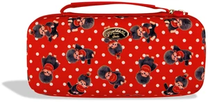 x Monchhichi Carrying Case for Nintendo Switch 2, Switch 1, Lite, OLED, Protective Travel Case with Game Cartridge Storage | Monchhichi Red Dot