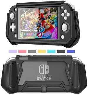 Compatible with Nintendo Switch Lite Screen Protector Case Cover with Hand Grip, Detachable Protective Case with Shockproof and Anti-Scratch Design for Nintendo Switch Lite, Black Compatible with Nintendo Switch Lite Screen Protector Case Cover with Hand Grip, Detachable Protective Case with Shockproof and Anti-Scratch Design for Nintendo Switch Lite, Black