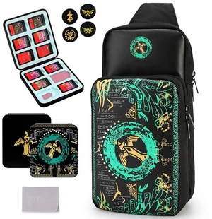 Cute Carrying Storage Bag for Nintendo Switch/2/Lite/OLED, Travel Case Bags | Portable Sling Crossbody Chest Shoulder Backpack, Black Gaming Accessories Bags, with Game Card Case & Thumb Grip Caps Cute Carrying Storage Bag for Nintendo Switch/2/Lite/OLED, Travel Case Bags | Portable Sling Crossbody Chest Shoulder Backpack, Black Gaming Accessories Bags, with Game Card Case & Thumb Grip Caps