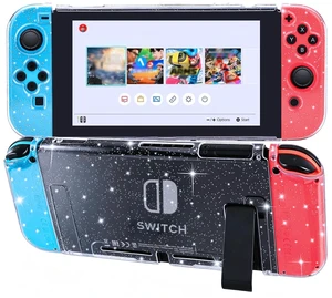 Protective Case for Nintendo Switch 2017, Clear Switch Case Hard Shell Dockable Cover Scratch-Resistant & Shockproof Slim Skin Shell Travel Protective Cover Accessories for Gift, Crystal Glitter Protective Case for Nintendo Switch 2017, Clear Switch Case Hard Shell Dockable Cover Scratch-Resistant & Shockproof Slim Skin Shell Travel Protective Cover Accessories for Gift, Crystal Glitter